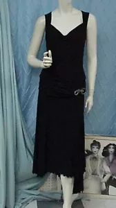 NUEVA designer 2 piece black outfit/dress/suit, sz. 8 - Picture 1 of 8