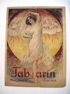 March 1922 German Program Titled "Tabarin" w/ Lovely Dancer on Cover * - Picture 1 of 4