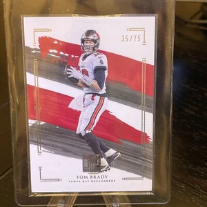 🔥TOM BRADY 2021 Panini Impeccable Football SILVER #d 35/75 "G.O.A.T"🔥 - Picture 1 of 11