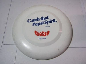 Pepsi Soda Wosh FM Station Advertising Vintage Frisbee Made in U.S.A. - Picture 1 of 3