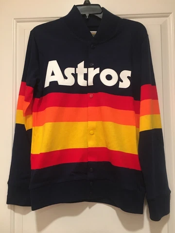 Houston Astros 1986 Mitchell & Ness Rainbow Throwback Sweater: XS Kate Upton Cover