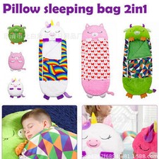 Happy Nappers Cute Kids Sleeping Bag Boys Girls Play Pillow Unicorn Xmas Gift UK