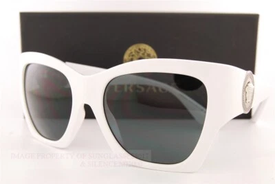 Nuevas gafas de sol VERSACE VE 4452 314/87 blanco/gris oscuro para mujer Foto 1 de 4