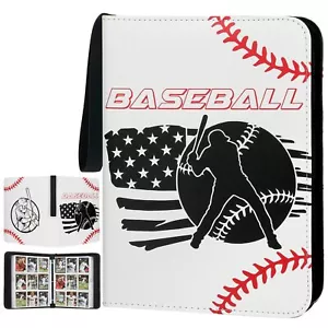 Baseball Card Binder with Sleeves 900 Pockets Trading Card 9 Pocket White - Picture 1 of 7