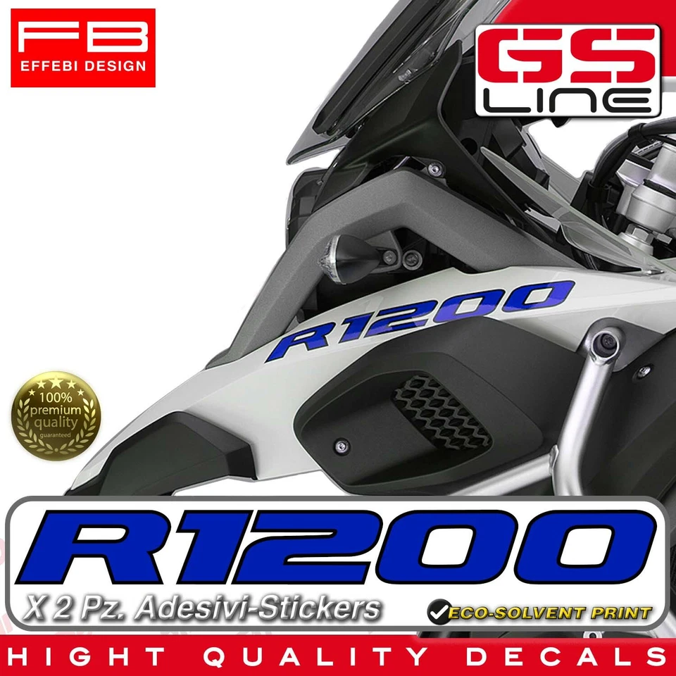FB Adesivi Stickers Pegatinas BMW GS R 1200 GS Rally Adventure Hp Performance Blue