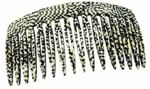Pettine per capelli laterale in acetato celluloide medio 16 denti fatto a mano Amie Opera francese - Foto 1 di 4