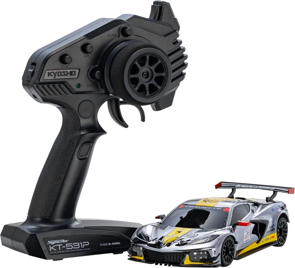 Kyosho MINI-Z RWD Ready Set MR04RWD r/s CORVETTE C8.R 32356CRY Chrome Yellow - Image 1 of 1