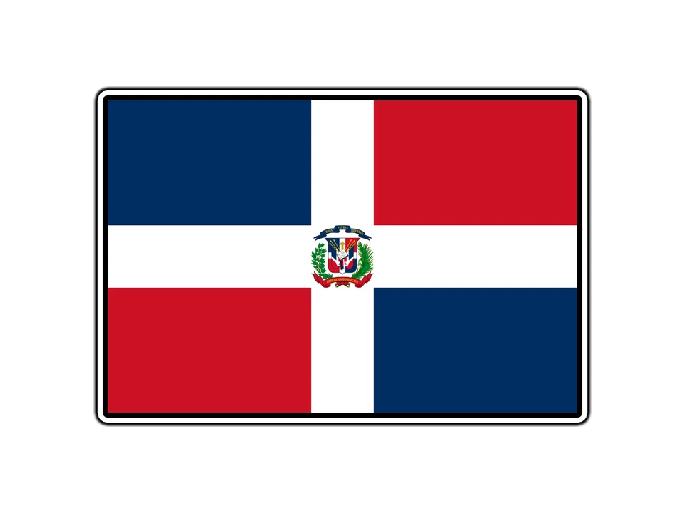 The Dominican Republic Flag World Country Sticker Waterproof Vinyl Decal Die-Cut - Image 1 of 1