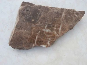Extra Thick! Shades of Brown with White veins AGATE Rough Slab #J1956 - Picture 1 of 3