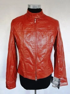 Gipsy Jacke Blouson Lederjacke Rot Unifarben Gr. L - Bild 1 von 1