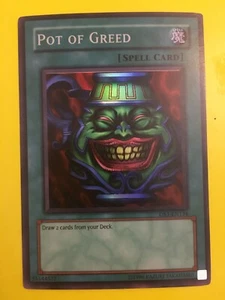 Yu Gi Oh Karte Amphore der Gier Pot of Greed Super Rare DB1-EN134 Gier - Bild 1 von 3