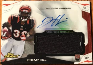 2014 Topps Finest Jumbo Jersey Autographs Refractors Jeremy Hill AJR-JH - Picture 1 of 2