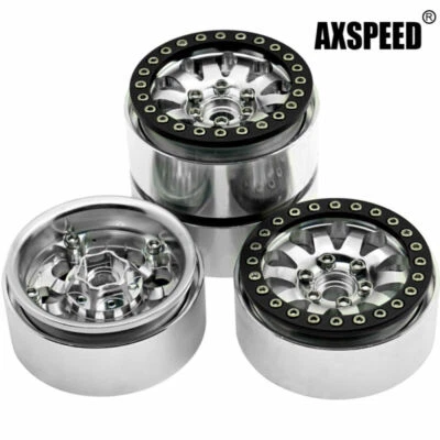 4x 1.9" Alloy Beadlock Felgen Wheel Rims 25mm für RC Axial SCX10 RC4WD D90 TRX4 - Bild 1 von 4