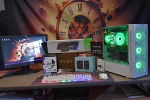 GAMING PC INTEL I5 9400 16 GB RAM RX 6600M 8 GB GPU 1TB NVME & 250 GB HHD RGB - Picture 1 of 19