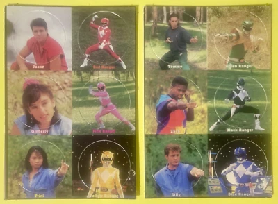 Mighty Morphin Power Rangers Rare 1994 2 Uncut  Pog Sheets 12 Milk Cap Set - Image 1 of 4
