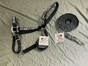 Halter Caballo Alta Roja Cebra Equino Elite Halter con Plomo a Juego Varios Tamaños - Imagen 1 de 12