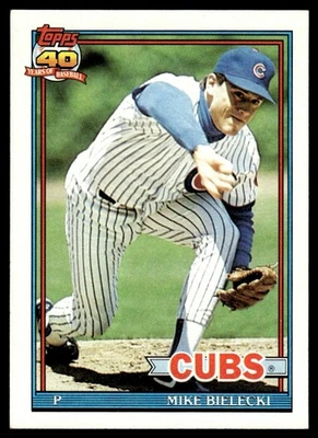1991 Topps Mike Bielecki Chicago Cubs #501 17704 - Image 1 of 2