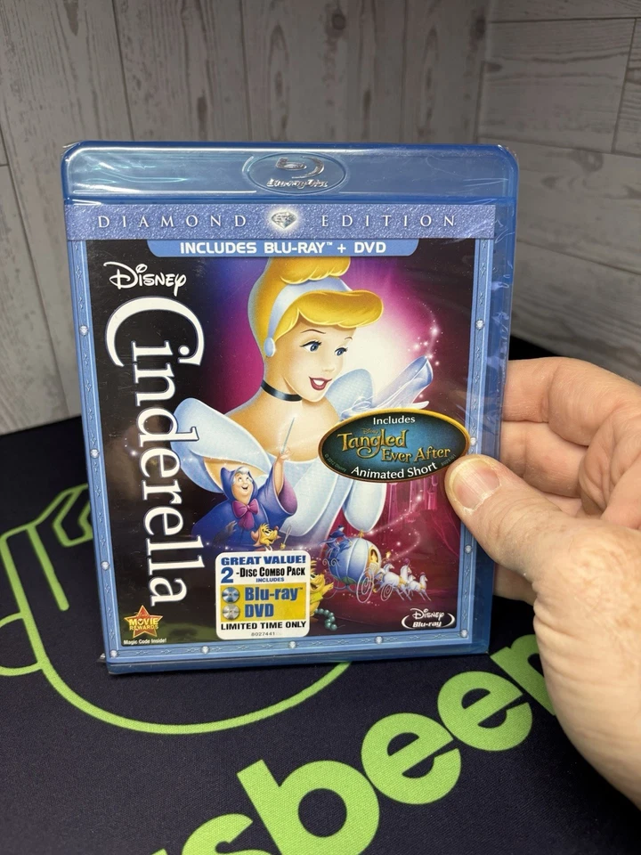 Disney Cinderella Diamond Edition Blu-ray + DVD 2-Disc Combo – Factory Sealed - Image 1 of 4