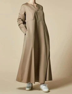 🌟 MARINA RINALDI By MAX MARA🔥 Long Cotton Dress Long Cotton Dress 25 Size - Picture 1 of 17