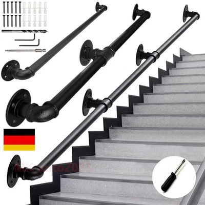 100-300cm Handlauf Treppengeländer Geländer Wandhandlauf Wasserrohr Handlauf DE - Bild 1 von 4