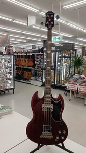 EPIPHONE EB-3 corpo Okoume usato collo Okoume rosso con custodia morbida - Foto 1 di 11