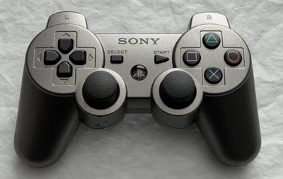 OEM Sony Playstation 3 / PS3 Gun Metal Grey Controller TESTED + RARE - CECHZC2U - Image 1 of 4