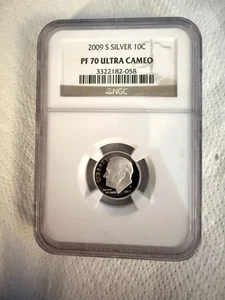 2009 S 10c SILVER ROOSEVELT DIME NGC PF70 ULTRA CAMEO CLASSIC BROWN LABEL - Picture 1 of 4