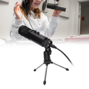E102 Usb Mic 192Khz/24Bit Computer Condenser Mic With Tripod Stand For Windo AM - Afbeelding 1 van 24