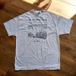 Hanes Beefy Vintage 90s Best Things in Life are Free Grafik T-Shirt XL weiß - Bild 1 von 6