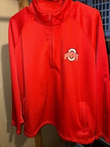American Classic Sportswear Ohio State Buckeyes 1/4 Zip Pullover Scarlet/Size XL - Picture 1 of 4