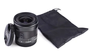 Canon EF-M 11-22mm F4-5.6 IS STM Macro Autofocus Zoom Lens Front & Rear Lens Cap - Picture 1 of 16