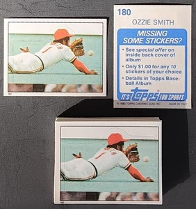 50 - OZZIE SMITH DIE CUT 1983 TOPPS STICKERS # 180-HALL OF FAME-INVESTMENT LOT - Picture 1 of 4
