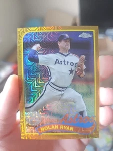 2024 Topps Nolan Ryan #T89C-60 1989 Silver Pack GOLD Refractor #'d /50 Astros - Picture 1 of 2