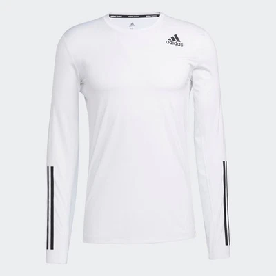 adiidas Techift Top Mens - White Compression Tee Long Sleeve - Black Friday Sale - Image 1 of 4