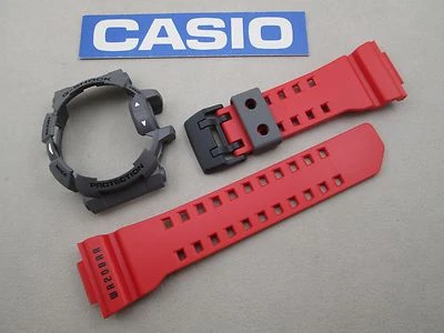 Подлинный Casio G-Shock GA-400-4B поворотный переключатель ремешок и ободок красный оранжевый серый - Изображение 1 из 4