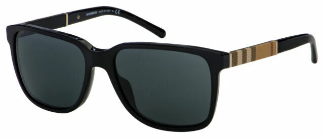 Burberry BE4181 300187 58mm Men's Sunglasses - Black Frame/Gray Lens