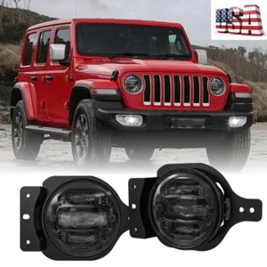 2x Auxbeam 4" Inch LED Fog Light Replacement For Jeep Wrangler JL JK 2018-2023 - Bild 1 von 12