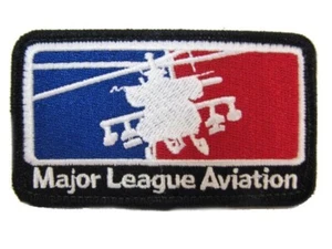 AH-64 Apache Helicopter Gunship Pilot Military Major League Army Aviation Patch - Picture 1 of 1