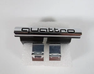 Audi Quattro Front Grille Emblem A3 A4 A5 A6 A7 Q5 S3 S4 Chrome Badge Nameplate - Picture 1 of 3