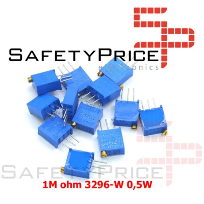5x Potenciometro Multivuelta 1M OHM 3296-W 0,5w resistencia variable PCB Trimpo - Imagen 1 de 4