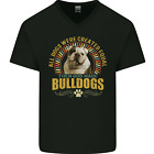 A Bulldog Dog Herren V-Ausschnitt Baumwolle T-Shirt
