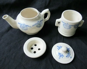 RARE COMPLETE 4 ELEMENTS ANCIEN DINETTE SAINT UZE CAFETIERE 13 cm théière - Photo 1/11