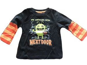 Toddler Boys Long Sleeve Monster Halloween Tee Shirt T-Shirt New 18 Months - Bild 1 von 2