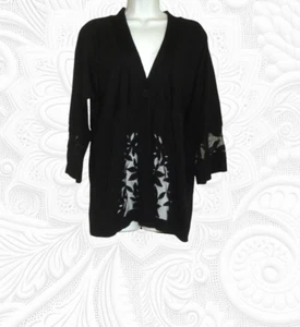 Susan Graver Style (Large) Black "Plushknit" Sweater - NWT - Picture 1 of 4
