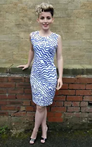 Zandra Rhodes Dress Vintage Designer Zandra Rhodes Printed Tube Dress Size 10/12 - Picture 1 of 3