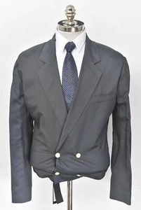 NWT VERSACE Black Label Gray Wool Cropped Double Breasted Jacket 38 R (EU 48) - Picture 1 of 8