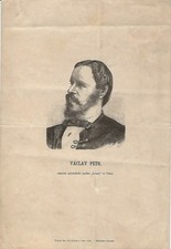 Antique Print VACLAV PETR Portrait Editor LUMIR 1870 Old Antique Print