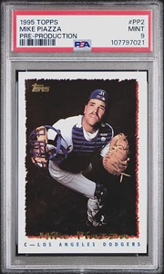 Mike Piazza Dodgers HOF 1995 Topps Pre-Production #PP2 PSA 9 Mint Pop 30 - Bild 1 von 2
