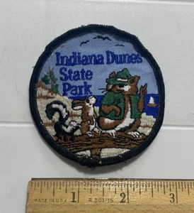 Indiana Dunes State Park Beach Critters Animals Souvenir Round Embroidered Patch - Picture 1 of 3