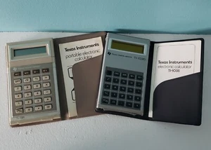 Vintage Texas Instruments Calculators TI-1031 & TI-1035 Batteries Included - Picture 1 of 7